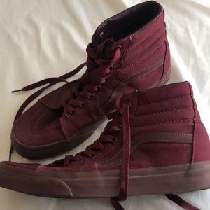 BURGUNDY OLD SKOOL VANS (HIGH TOP)